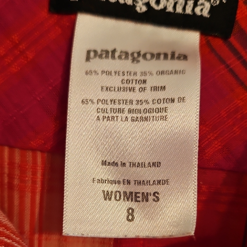 Patagonia Women's Western Short Sleeve Plaid Drift Shirt Size 8 - Picture 2 of 6